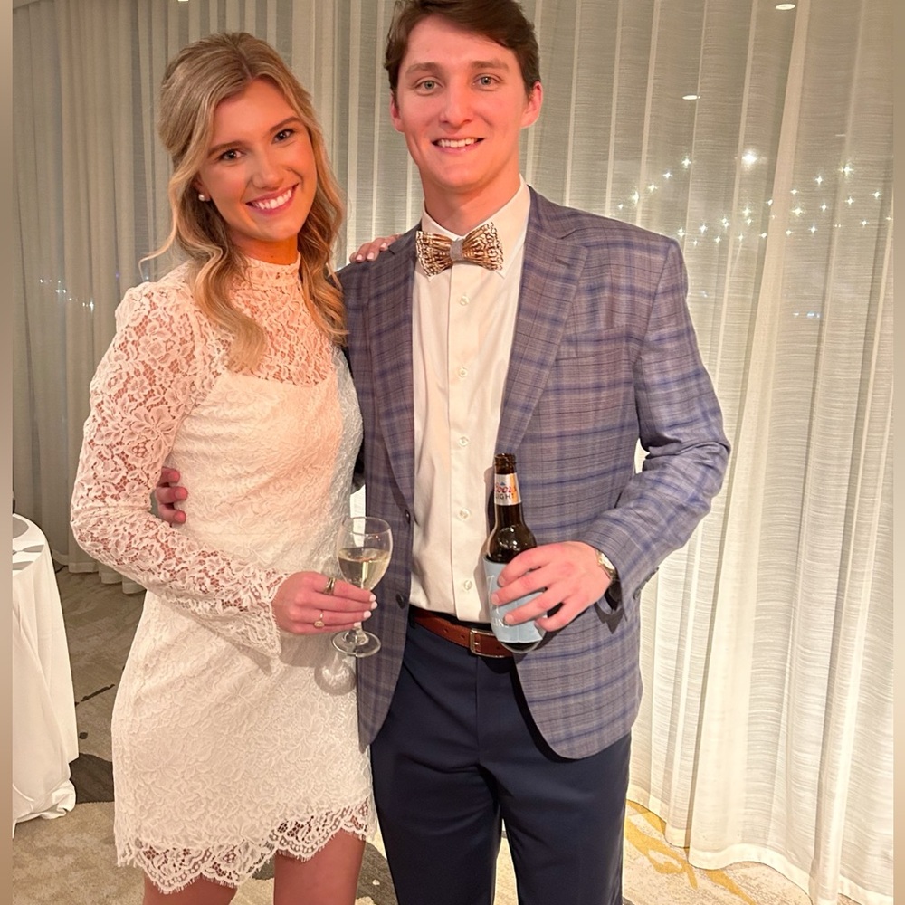 Jenny Yoo Long Sleeve white lace dress